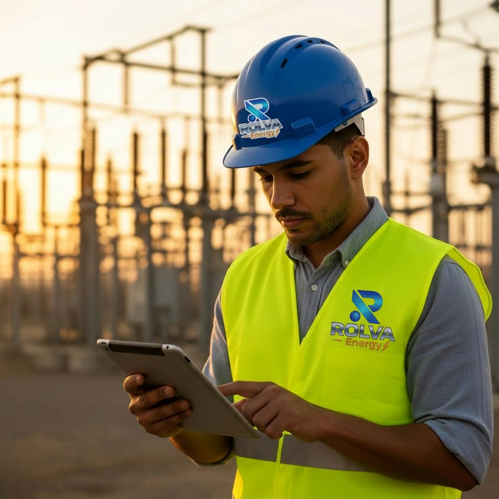 Ingenieros eléctricos certificados revisando un tablero industrial